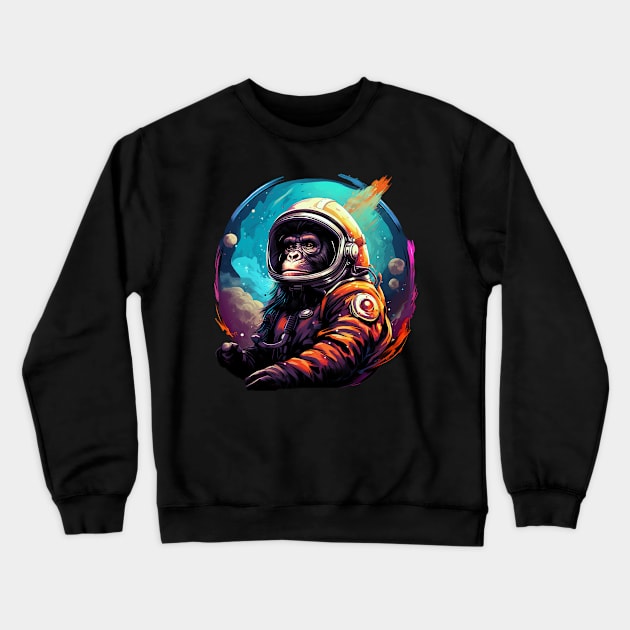 space monkey Crewneck Sweatshirt by boxermaniac